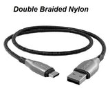 Cygnett Armoured USB-C to USB-A (2.0) Cable (1M) - Black (CY4681PCUSA), 3A/60W, Braided, 480Mbps Transfer, Fast Charge,Best for Laptop,5 Yrs