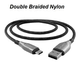 Cygnett Armoured USB-C to USB-A (2.0) Cable (2M) - Black (CY4683PCUSA), 3A/60W, Braided, 480Mbps Transfer, Fast Charge,Best for Laptop,5 Yrs