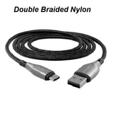 Cygnett Armoured USB-C to USB-A (2.0) Cable (3M) - Black (CY4685PCUSA), 3A/60W, Braided, 480Mbps Transfer, Fast Charge,Best for Laptop,5 Yrs