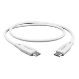 Cygnett Essentials USB-C to USB-C (2.0) Cable (1M) - White (CY4692PCTYC), 3A/60W, 480Mbps Transfer, Fast Charge, Best for Laptop, Durable, 2 Yrs