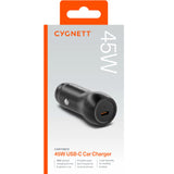 Cygnett CarPower 45W USB-C PD Premium Laptop Car Charger - (CY4707CYCCH), Premium Aluminium Alloy Finish, LED Charge Indicator, 2 Years Warranty