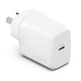 Cygnett PowerPlus 20W USB-C PD Fast Wall Charger - White, Palm-Size, Portable,Travel-Ready,Best for iPhone,Samsung & USB-C Devices,2 Years Warranty