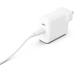 Cygnett PowerPlus 60W (30W x2) Dual Port USB-C PD Fast Wall Charger-White, Travel-Ready,Best for iPhone,Samsung's PPS & USB-C Devices,2 Years Warranty