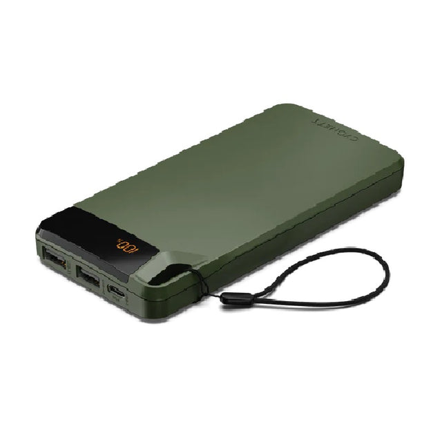 Cygnett ChargeUp Boost 4th Gen 10K mAh Power Bank-Green(CY4746PBCHE)Triple Port(Dual USB-A 15W + 1xUSB-C 15W),15cm USB-C Cable, 15W Max, 2 Yrs