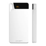 Cygnett ChargeUp Boost 4th Gen 10K mAh Power Bank-White(CY4748PBCHE)Triple Port(Dual USB-A 15W + 1xUSB-C 15W),15cm USB-C Cable,Digital Display,15W Max