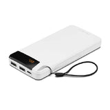 Cygnett ChargeUp Boost 4th Gen 10K mAh Power Bank-White(CY4748PBCHE)Triple Port(Dual USB-A 15W + 1xUSB-C 15W),15cm USB-C Cable,Digital Display,15W Max