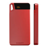 Cygnett ChargeUp Boost 4th Gen 10K mAh Power Bank - Red(CY4749PBCHE)Triple Port(Dual USB-A 15W + 1xUSB-C 15W),15cm USB-C Cable,Digital Display,15W Max