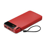 Cygnett ChargeUp Boost 4th Gen 10K mAh Power Bank - Red(CY4749PBCHE)Triple Port(Dual USB-A 15W + 1xUSB-C 15W),15cm USB-C Cable,Digital Display,15W Max