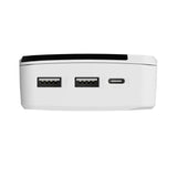 Cygnett ChargeUp Boost 4th Gen 20K mAh Power Bank-White(CY4752PBCHE)Triple Port(Dual USB-A 15W + 1xUSB-C 15W),15cm USB-C Cable,Digital Display,15W Max