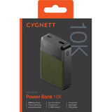 Cygnett ChargeUp Reserve 3rd Gen 10K mAh Power Bank - Green (CY4763PBCHE),Triple Port(Dual USB-C 20W/18W + 1xUSB-A 18W),40cm USB-C Cable,20W Max,2 Yrs