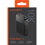 Cygnett ChargeUp Reserve 3rd Gen 10K mAh Power Bank - Black (CY4764PBCHE),Triple Port(Dual USB-C 20W/18W + 1xUSB-A 18W),40cm USB-C Cable,20W Max,2 Yrs