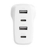 Cygnett PowerPlus 45W Multi Port Fast Wall Charger - White, 2xUSB-C PPS (45W),2xUSB-A (20W), Charge 4x Devices,Compact,Lightweight,2 Years Warranty