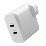 Cygnett PowerPlus 35W Dual Port USB-C PD Fast Wall Charger -White, 2xUSB-C(35W), Best for iPhone,Samsung's PPS & USB-C Devices, 2 Years Warranty