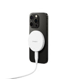 Cygnett ChargePuck Qi2 15W Fast Wireless Charger -White(CY5062CCRGP),Compact & Lightweight, 1.2M USB-C Cable,Perfect for Travel,2 Years Warranty