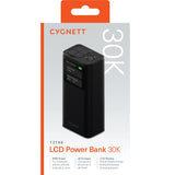 Cygnett Titan 30K mAh Laptop Power Bank 65W PD-Black(CY5135PBCHE),2x USB-C & 2x USB-A,Charge phone up to 6 times,Charge 4x Device Simultaneously,2 Yrs