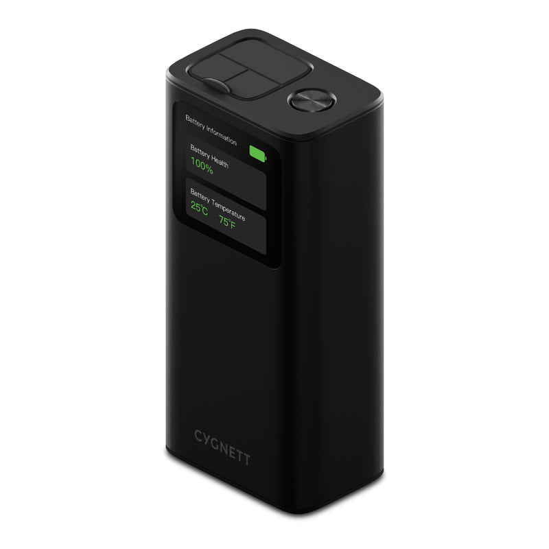 Cygnett Titan 30K mAh Laptop Power Bank 65W PD-Black(CY5135PBCHE),2x USB-C & 2x USB-A,Charge phone up to 6 times,Charge 4x Device Simultaneously,2 Yrs