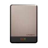 Cygnett MagSlim 10k Magnetic Wireless Power Bank-Champagne(CY5279PBCHE)20W USB-C,10W Wireless,MagSafe/Qi,Digital Display,Travel-Ready,2 Years Warranty