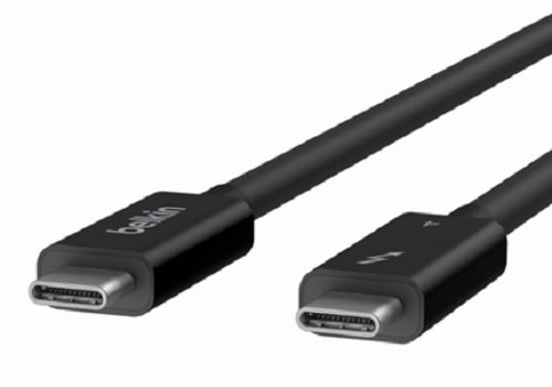 Belkin Connect Thunderbolt 4 Cable 1M Passive - Black (INZ003bt1MBK), 40Gbps, 100W Power Delivery, Thunderbolt 4 certified,Reversible Type-C Connector