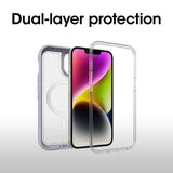 OtterBox Defender XT Clear MagSafe Apple iPhone 14 / iPhone 13 Case Lavender Sky(Purple) - (77-90063), DROP+ 5X Military Standard, Multi-Layer