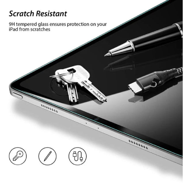 USP Apple iPad (10.9") (10th Gen) Tempered Glass Screen Protector : Full Coverage, 9H Hardness, Bubble-free, Anti-fingerprint, Original Touch Feel