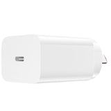 Belkin BoostCharge USB-C® PD 3.0 Wall Charger 20W, White(WCA007AUWH), Safely fast charge an iPhone, iPad, Samsung Galaxy, 2YR