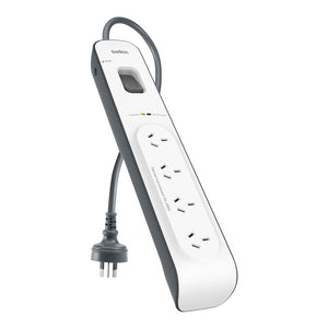 Belkin BSV400 4-Outlet 2-Meter Surge Protection Strip, Protects Against Spikes And Fluctuations, CEW $20,000,2YR , Power Board