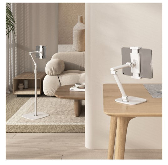 Brateck PAD39-02 SIMPLICITY UNIVERSAL PHONE/TABLET TABLETOP STAND Compatible with most 4.7”~12.9” phones, tablets, and more devices (White) (LS)