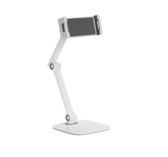 Brateck PAD39-02 SIMPLICITY UNIVERSAL PHONE/TABLET TABLETOP STAND Compatible with most 4.7”~12.9” phones, tablets, and more devices (White)