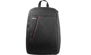 ASUS Nereus Backpack - Fits up to 16 inch, Water-Repellent, Lightweight, Zip Pockets, Black/Red, Suitable Notebook / 13.3" 14" 15.6" 16"  Laptop Bag