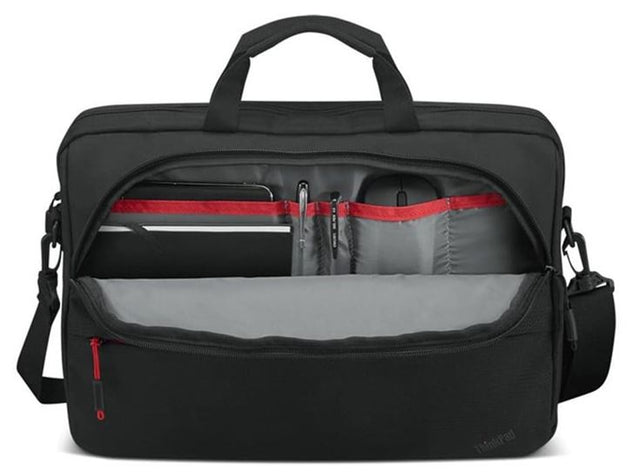 LENOVO Essentials 13.3" 14" 15.6" 16" Toploader Bag Notebook Case - Classic Black Nylon Exterior, Dedicated Padded PC Pocket