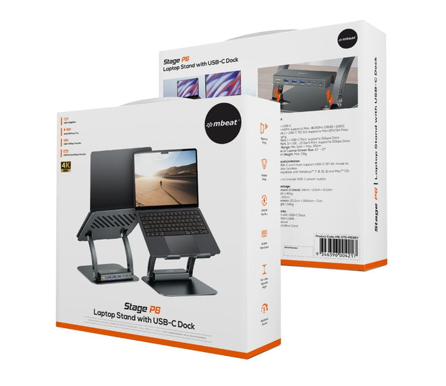 mbeat®  Stage P6 Laptop Stand with USB-C Dock