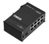 Teltonika TSW030 8-PORT ETHERNET SWITCH, 2-PIN Power Input, 10/100 Mbps,Integreated DIN Rail (Plug&Play Deployment), Supports auto MDI/MDIX crossover