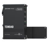 Teltonika TSW040 - 8-port PoE+ Switch (7-57 VDC, or 44-57 VDC for PoE-out) Integrated DIN Rail Bracket - 10/100 Mbps, supports auto MDI/MDIX crossover