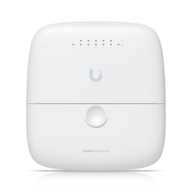 Ubiquiti sunMAX SolarPoint, SM-SP-40, Remotely Managed MPPT 24V 7A Solar Site Charging Appliance, Integrated Four-port, 24V PoE 10/100 Mbps, 2Yr Warr