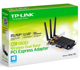 TP-Link Archer T9E AC1900 Wireless Dual Band PCI Express Adapter 1900Mbps 5GHz (1300Mbps) 2.4GHz (600Mbps) 802.11ac 3x External Antenna Omni (EOL)