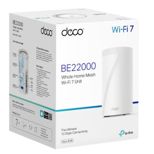 TP-Link Deco BE85(1-pack) BE22000 Tri-Band Whole Home Mesh Wi-Fi 7 System (WIFI7)