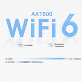 TP-Link Deco X1500(2-pack) AX1500 Whole Home Mesh Wi-Fi 6 System, 300 Mbps at 2.4 GHz + 1201 Mbps at 5 GHz