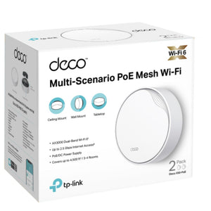 TP-Link Deco X50-PoE(2-pack) AX3000 Whole Home Mesh WiFi 6 System with PoE