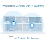 TP-Link Deco X68(2-pack) AX3600 Whole Home Mesh Wi-Fi 6 System (WIFI6), Up to 510m Coverage, WPA3, Tri-Band, OFDMA, MU-MIMO