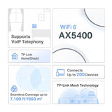 TP-Link Deco X73-DSL(3-pack) AX5400 VDSL Whole Home Mesh Wi-Fi 6 Modem System 660sqm Coverage For 1-3 Bedroom Houses, Dual-Band, OFDMA, MU-MIMO, Beam