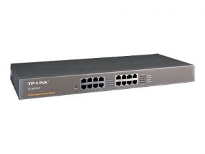 TP-Link TL-SG1016 16-Port Gigabit Rackmount Unmanaged Switch Energy-efficient Supports MAC 19-inch Rack-mountable Steel Case 32Gbps Switching Capacity