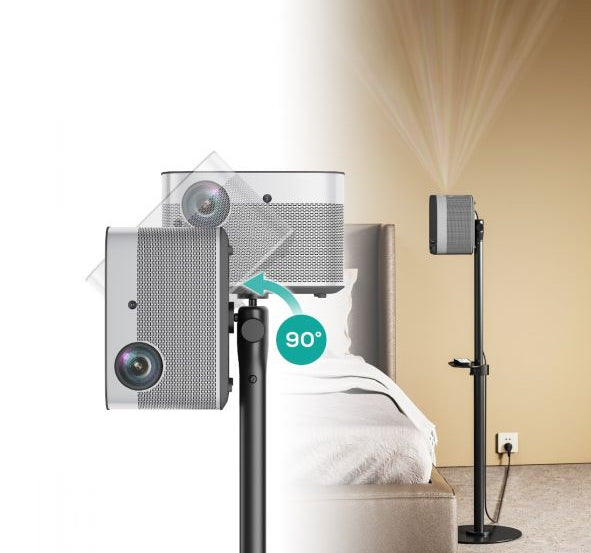 mbeat® activiva Universal Mini Projector Floor Stand offers 360° rotation, adjustable height, and universal compatibility