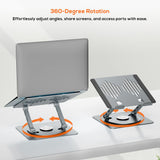 mbeat Stage S7 Rotating and Height-Adjustable Laptop Stand - Space Grey Material: Aluminium alloy Package Weight: 1.07kg