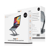 mbeat Stage S7 Rotating and Height-Adjustable Laptop Stand - Space Grey Material: Aluminium alloy Package Weight: 1.07kg
