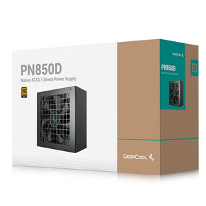 DeepCool PN850D 850W 80+ Gold Certified Non-Modular ATX Power Supply (Direct Cable), 120mm Fan, Japanese Capacitors, DC to DC, ATX12V V3.1, 100,000 M