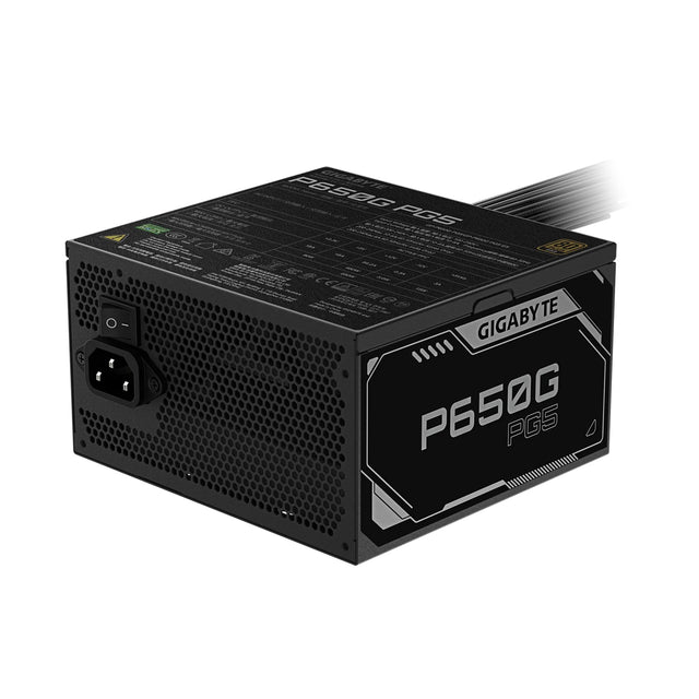 Gigabyte GP-P650G PG5 650W ATX PSU Power Supply 80+  120mm 12V >100K Hrs 60-50 Hz 650W 120mm Fan 80 PLUS Gold
