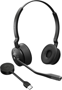 Jabra Engage 55 SE, Stereo, Link400c, UC DECT Headset, 150m Wireless Range, Noise Cancelling, Flexible, Portable, Durable, Lightweight, Busylight