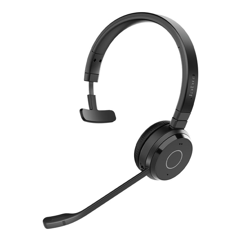 Jabra Evolve 65 TE Mono Teams Bluetooth Headset, Link 390a, 16-hour battery life, 30-metre wireless range, Passive Noise Cancellation, BusyLight