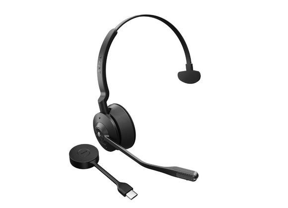 Jabra Engage 55 UC Mono USB-C Wireless Headset, 150m Wireless Range, DECT, Noise Cancelling, Flexible, Portable, Durable, Lightweight, Busylight