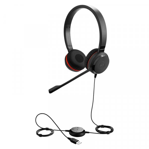 Jabra Evolve 30 II UC Stereo USB Headset, Leatherette ear cushions, Noise Cancellation, 2ys Warranty, Plug-and-Play, All-Day Comfort, Call Controls